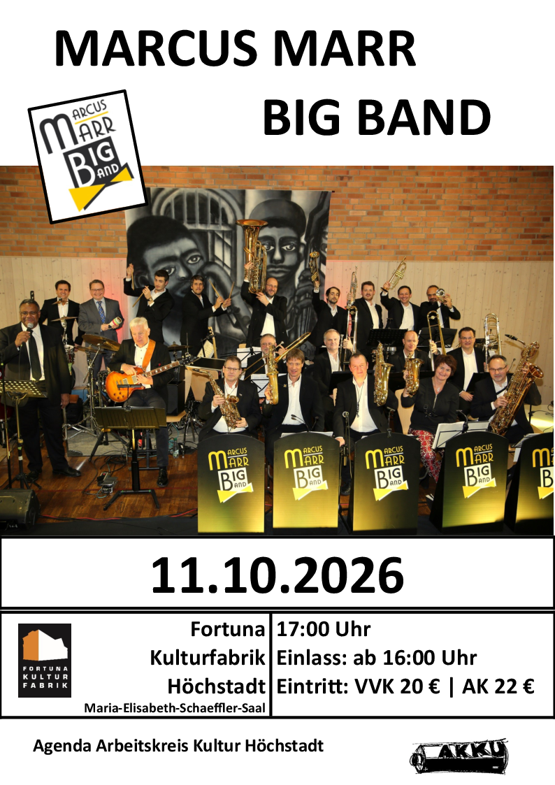 11. Oktober 2026_H&ouml;chstadt_Fortuna Kulturfabrik H&ouml;chstadt